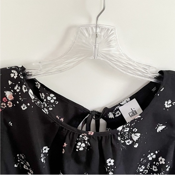 CAbi Black Floral Sleeveless Blouse - Picture 5 of 10